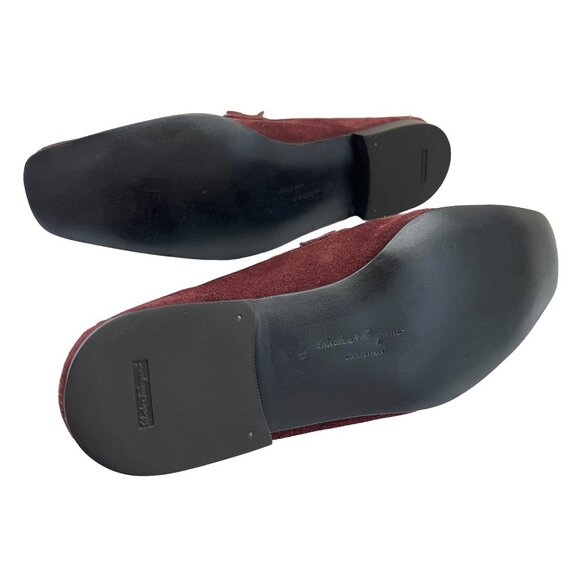 $1150 Salvatore Ferragamo AMICO Shoes Lizard Skin Gancini Silver Bit Loafers 11 main image 7